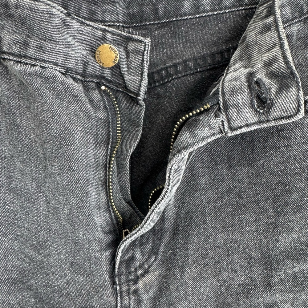 Distressed Black Denim Painters Jeans - Picture 3 of 14